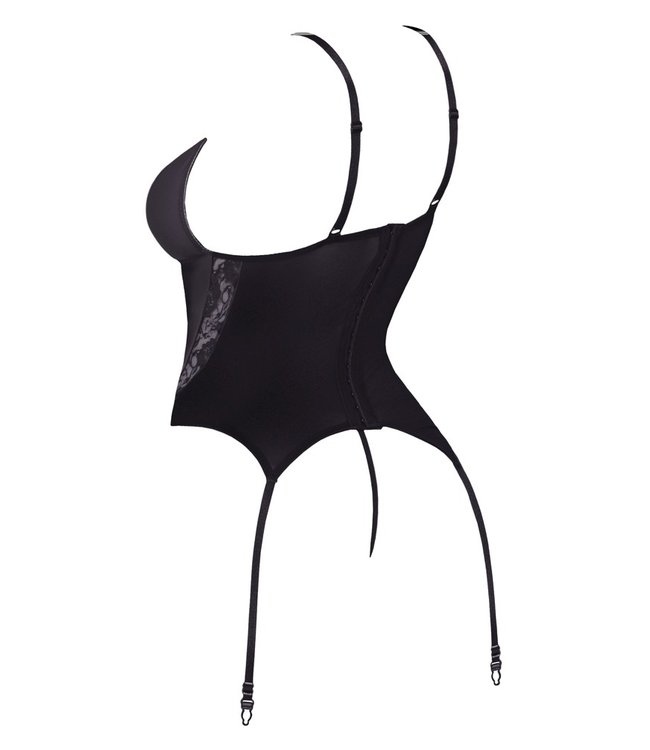 Red Wetlook and Lace Corset