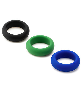 Buy the Rooster Jason Adjustable Silicone in Black Cockring C-Ring