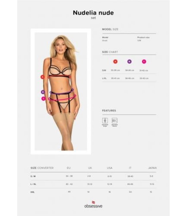 OBESESSIVE NUDELIA 3-PCS SET