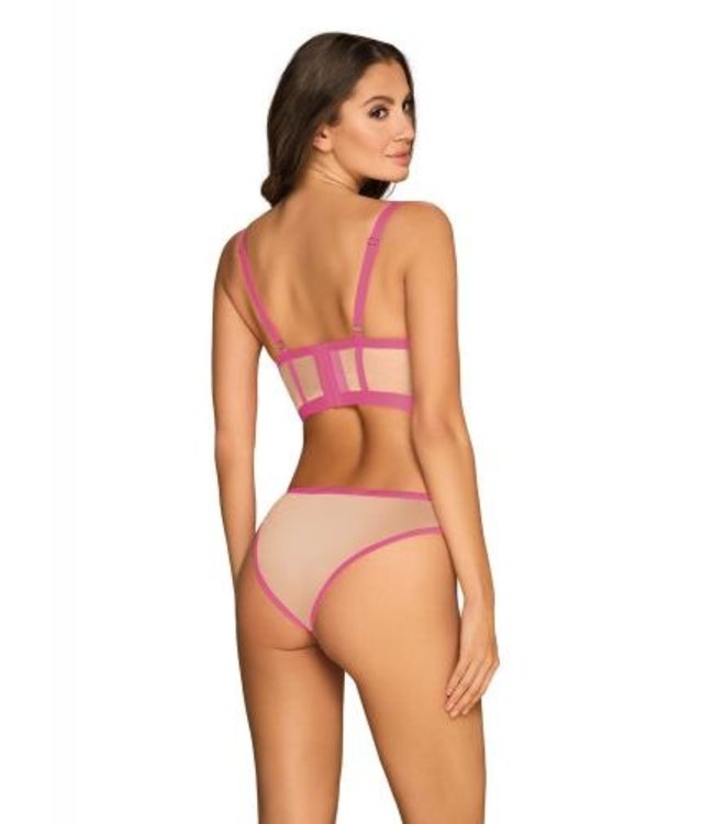 OBSESSIVE NUDELIA 2-PCS SET PINK