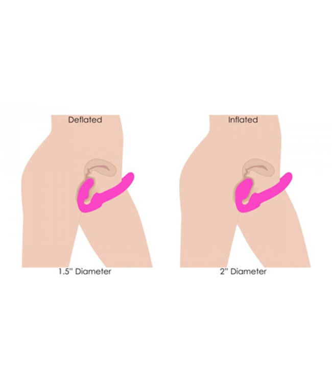 Inflatable Strapless Strap-on with Remote Control