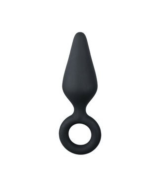 Easytoys Anal Collection Zwarte buttplug met trekring - small