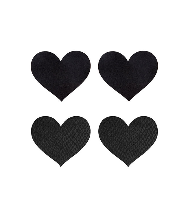 Peekaboo Pasties Classis Black Hearts