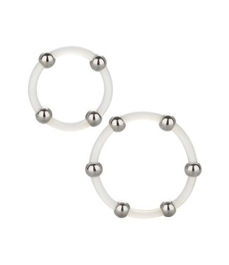 CalExotics Steel Beaded Silicone Ring L