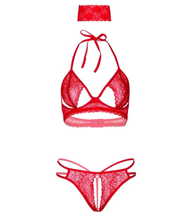 3PC Bra, Panty and Blindfold