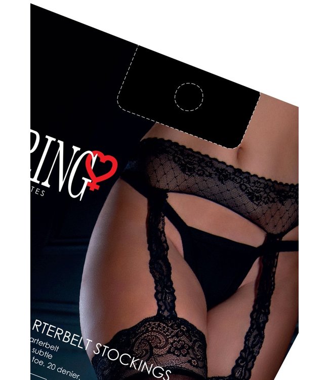 Satin T. Garterbelt Stockings