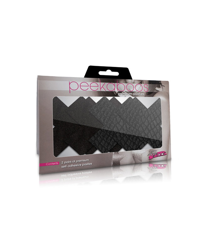 PEEKABOO PASTIES CLASSIC BLACK X