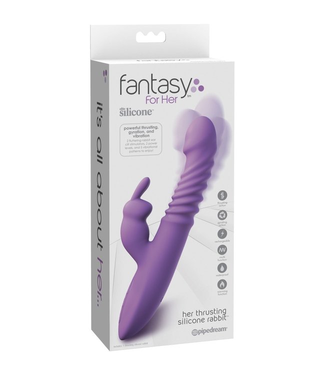 Her Thrusting Silicone Rabbit