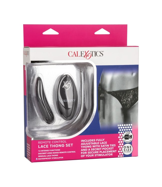 Remote Control Lace Thong Set