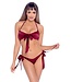 Cottelli Cottelli Tie Up Bra And Briefs Set Red