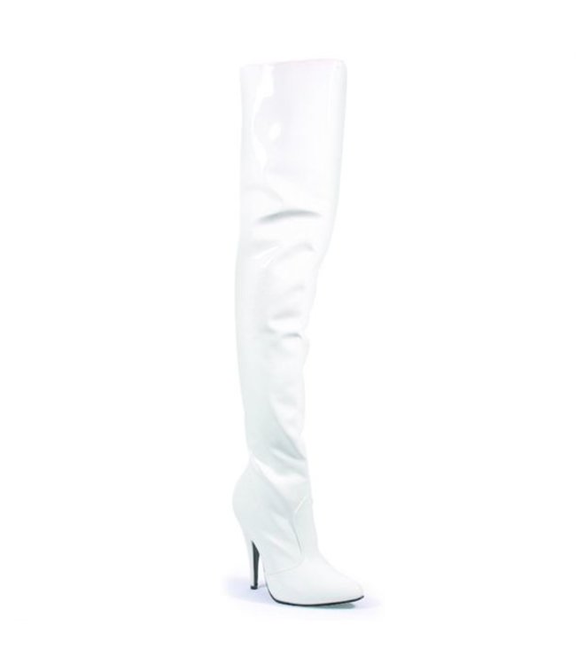 Overknee Boot- Patent White