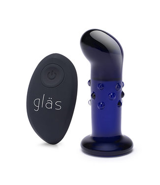 Glas Glas - Rechargeable Remote Controlled Vibrating Dotted  G-Spot/P-Spot Plug