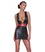 Cottelli Collection Wetlook Dress Black and Red