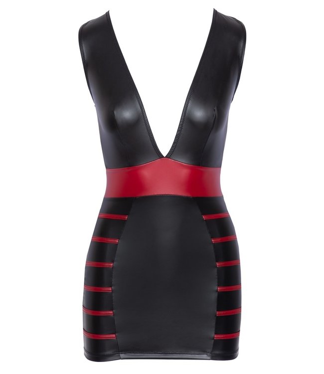 Wetlook Dress Black and Red