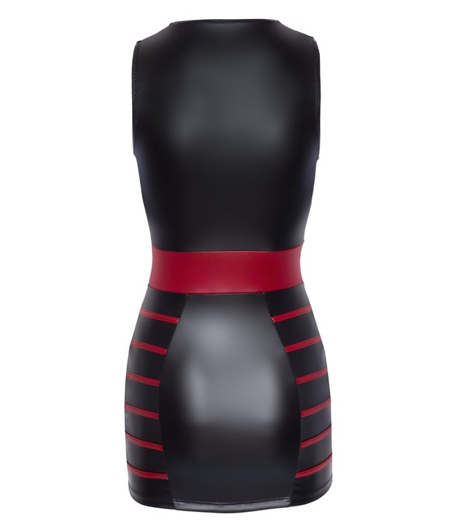 Wetlook Dress Black and Red