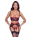 Cottelli Bondage Shelf Suspender Lingerie Set