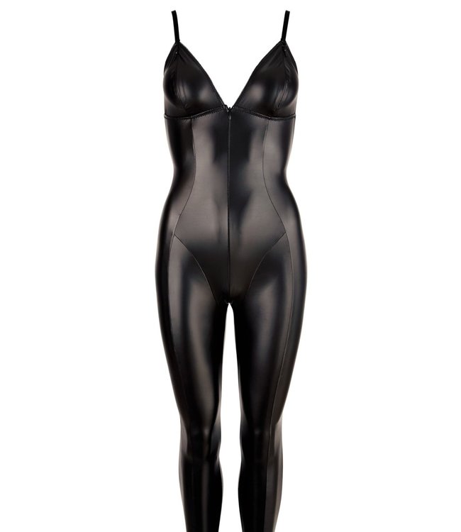 Wetlook Catsuit With Long Zipper