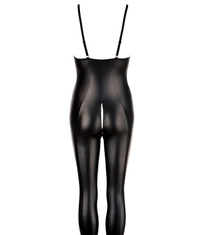 Wetlook Catsuit With Long Zipper