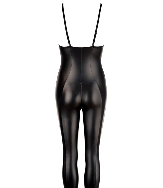 Wetlook Catsuit With Long Zipper