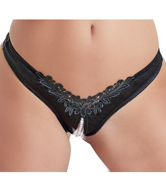 Cottelli Cottelli Open Crotch String With Pearls