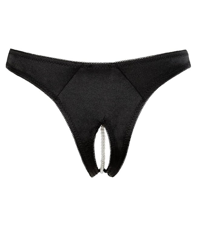 Cottelli Open Crotch String With Pearls