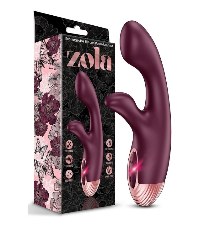 ZOLA RECHARGEABLE SILICONE WARMING DUAL MASSAGER
