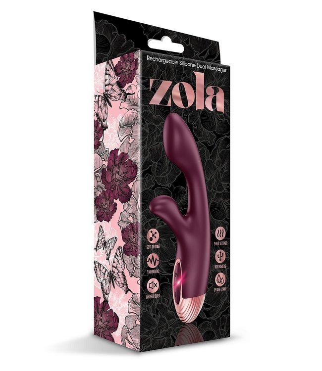 ZOLA RECHARGEABLE SILICONE WARMING DUAL MASSAGER