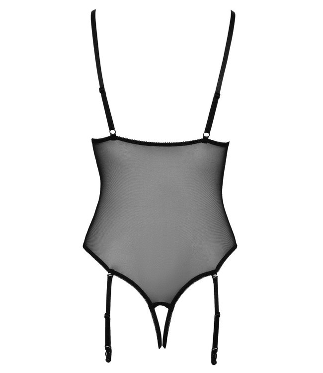 Lace Crotchless Body with Jarretels