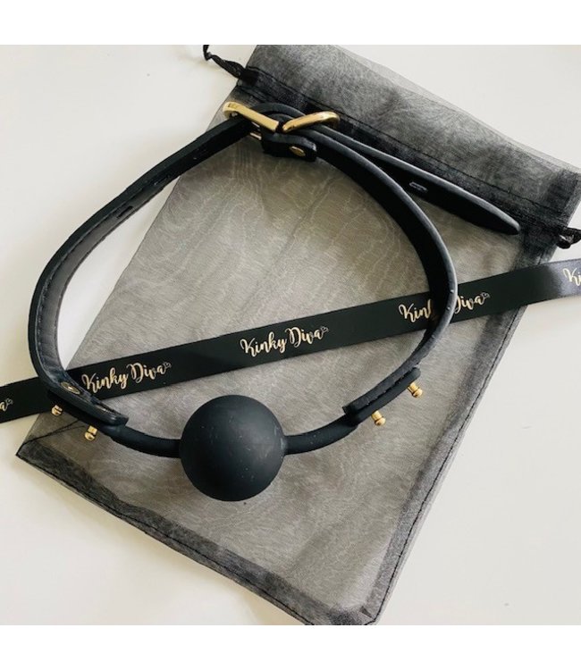 Kinky Diva Vegan Leather Ball Gag