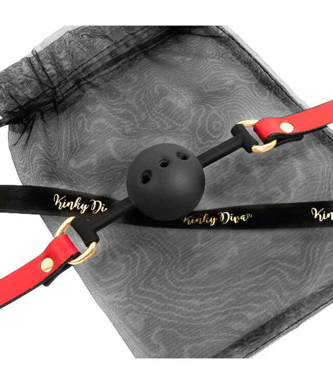 Kinky Diva Breatheable Vegan Leather Ball Gag