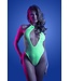 Glow NOCTURNAL Halter Body - Neon Lemon