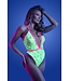 Glow SPOTLIGHT - Elastic Lace Body with Press Button Closure - Neon Green