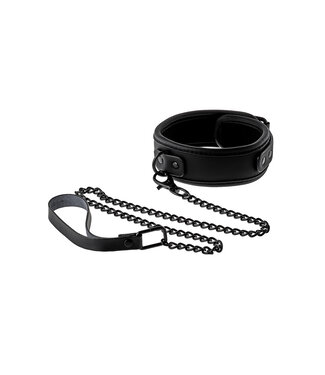 Dream Toys COLLAR AND LEASH BLACK