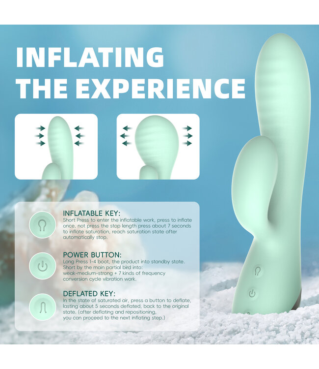 Stringpoint Fancy Her Inflatable Vibrator - Mint Green