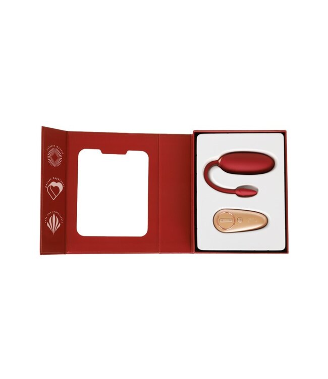 VIOTEC - OLIVER - WEARABLE VIBRATOR WITH REMOTE CONTROL - GOLD & WINE RED