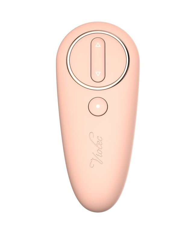 VIOTEC - OLIVER - WEARABLE VIBRATOR WITH REMOTE CONTROL - GOLD & WINE RED