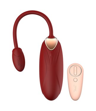 Viotec VIOTEC - OLIVER - WEARABLE VIBRATOR WITH REMOTE CONTROL - GOLD & WINE RED