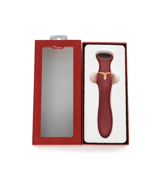 VIOTEC - CHANCE - G-SPOT MASSAGER - GOLD - RED / LCD