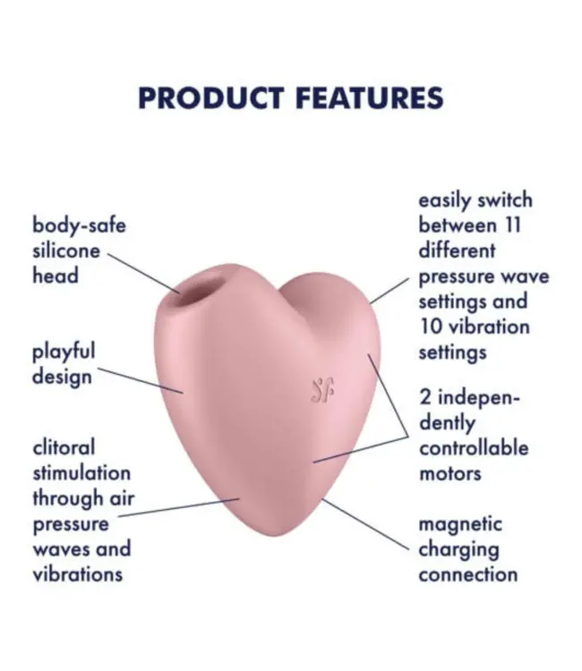 SATISFYER - CUTIE HEART - AIR PULSE VIBRATOR