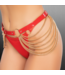 Kinky Diva Kinky Diva – High Gloss Chain Belt – Red/Gold
