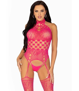 Leg Avenue High Neck Halter Suspender Bodystocking