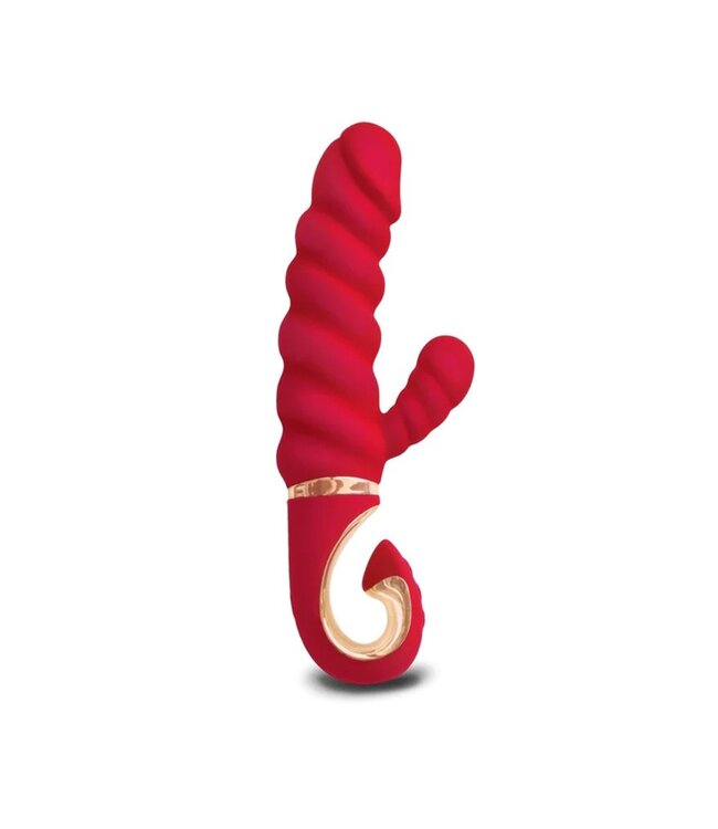 Gvibe - GCandy Mini - Geribbelde Rabbit Vibrator - Rood