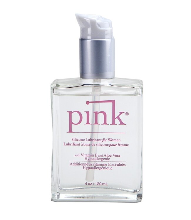 Pink - Glass - Glijmiddel op siliconenbasis - 120 ml