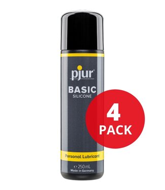 pjur - Basic - Glijmiddel op siliconenbasis - 250 ml (4 stuks)