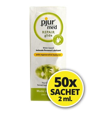 pjur - Med Repair Glide - Glijmiddel op waterbasis - 50 zakjes van 2 ml