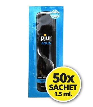 pjur - Aqua - Glijmiddel op waterbasis - 50 zakjes van 1.5 ml