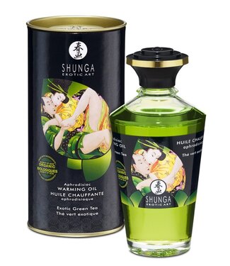 Shunga - Verwarmende Olie - Exotic Green Tea - 100 ml