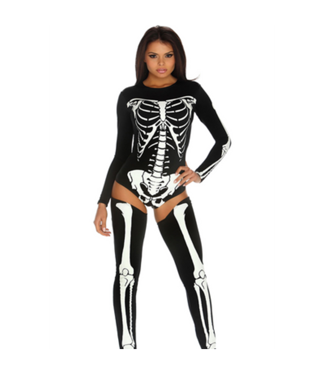 Bad to the Bone - Sexy Skeleton Costume - M/L