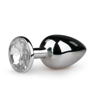 Easytoys Anal Collection Metalen buttplug met transparante diamant