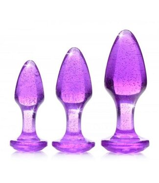 Booty Sparks Glitter Gem Anaalplug Set - Paars